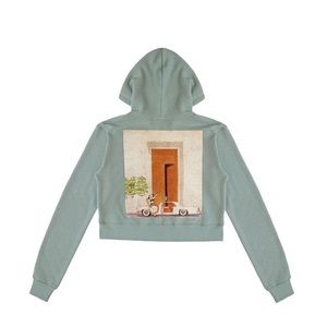 NWOT Boys Lie Eyes Wide Shut Cropped Thermal Zip Up